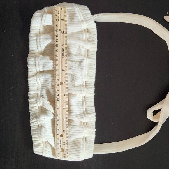 WeWoreWhat Cream Halter Crop Top Size Medium NWT Tie Neck Halter Top - Picture 10 of 11